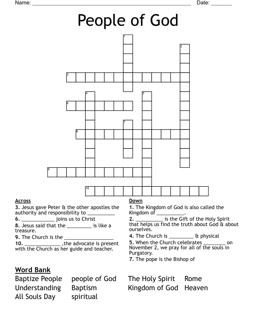 People of God Crossword