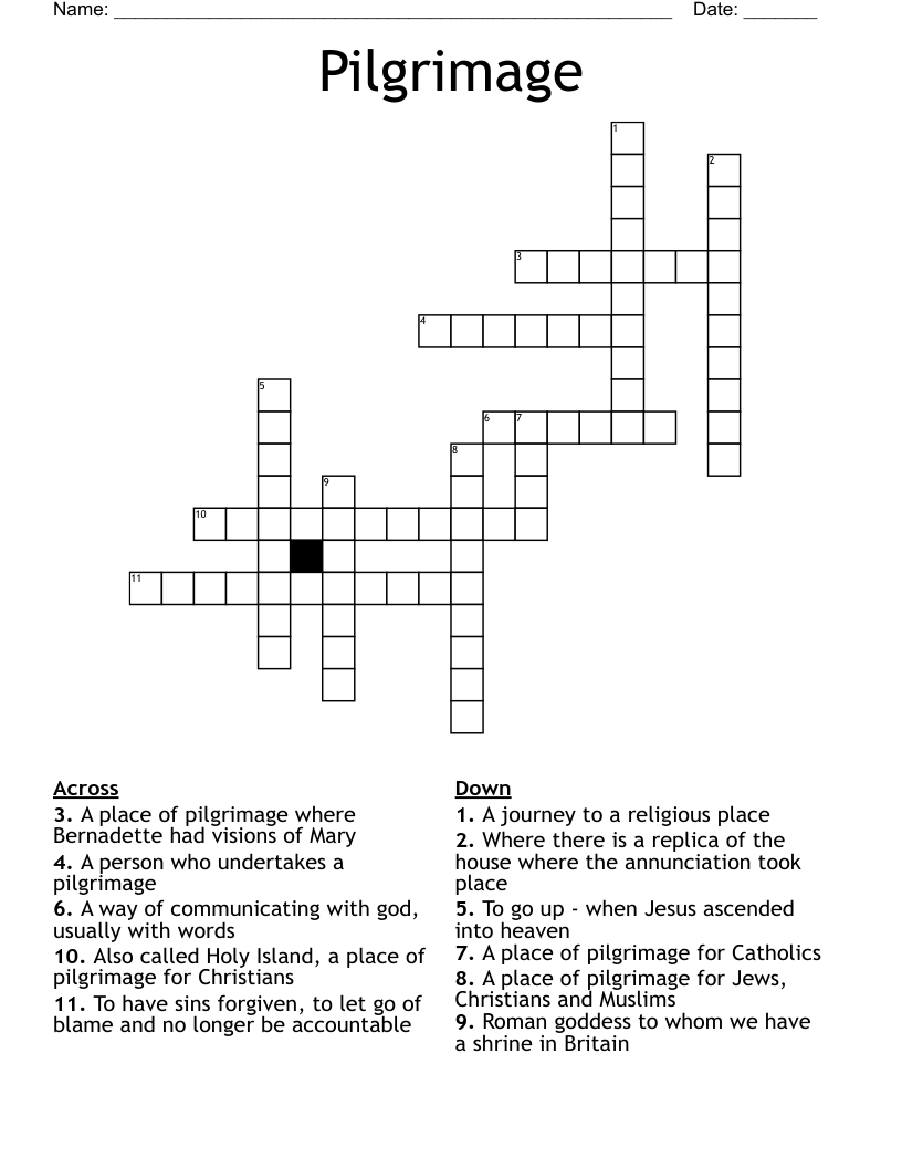 Pilgrimage Crossword