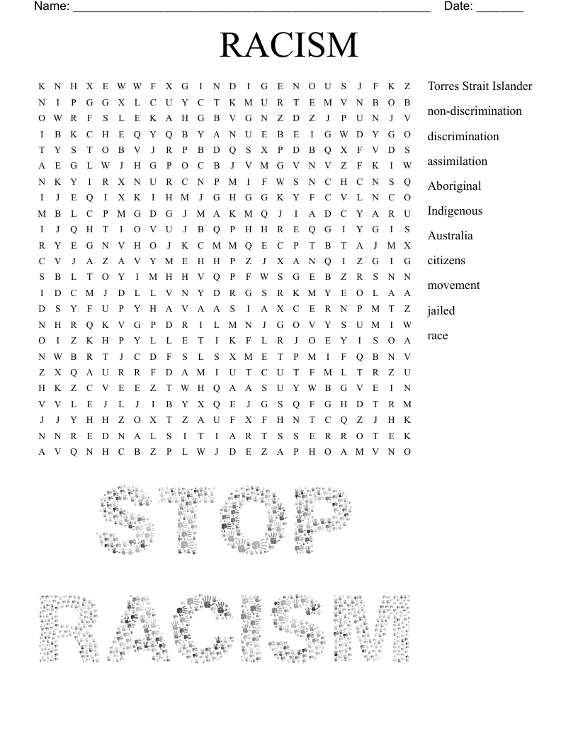 RACISM Word Search