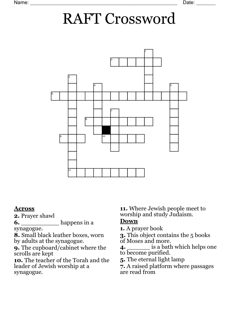 RAFT Crossword