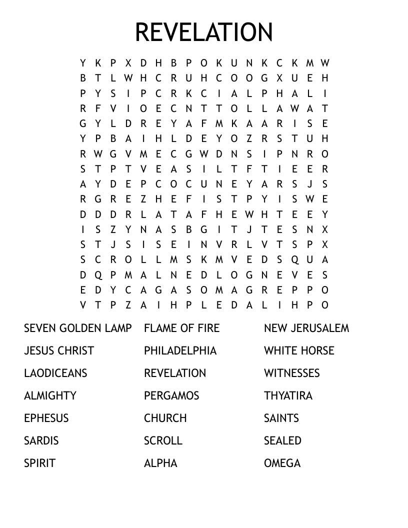 REVELATION Word Search