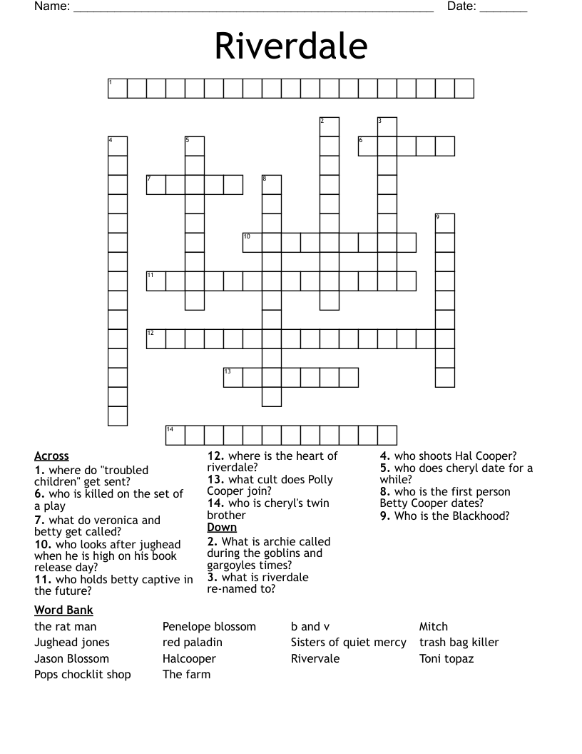Riverdale Crossword