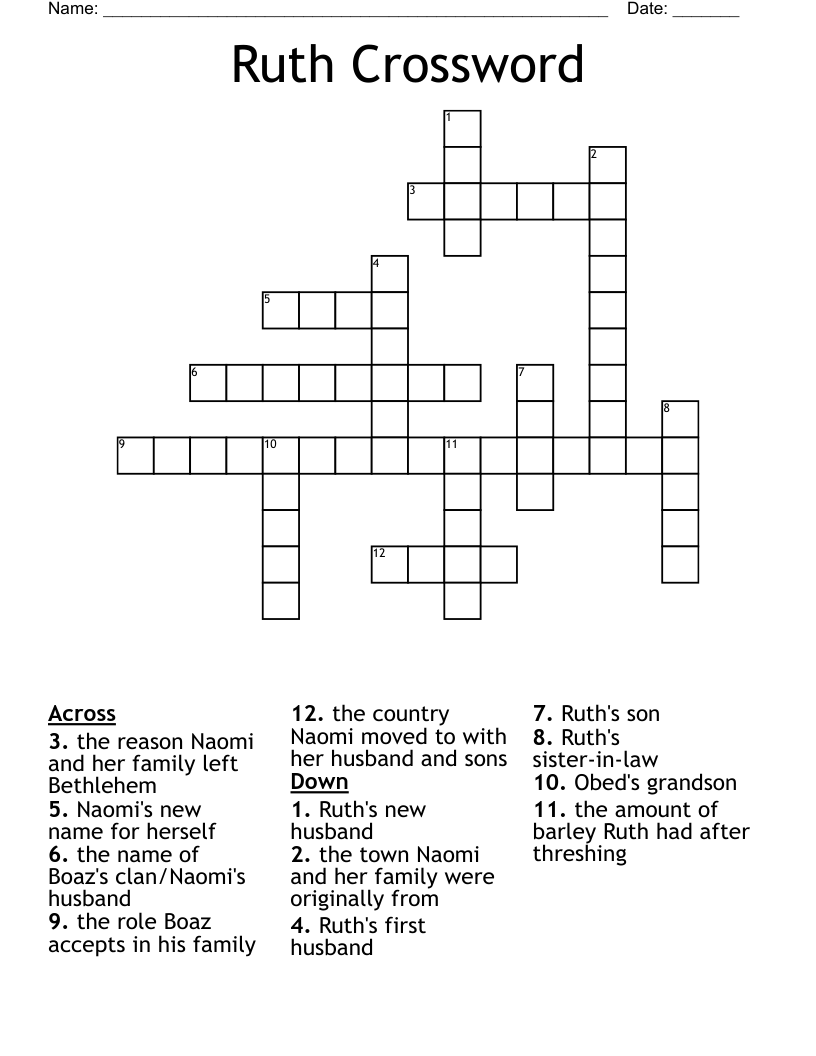 Ruth Crossword 