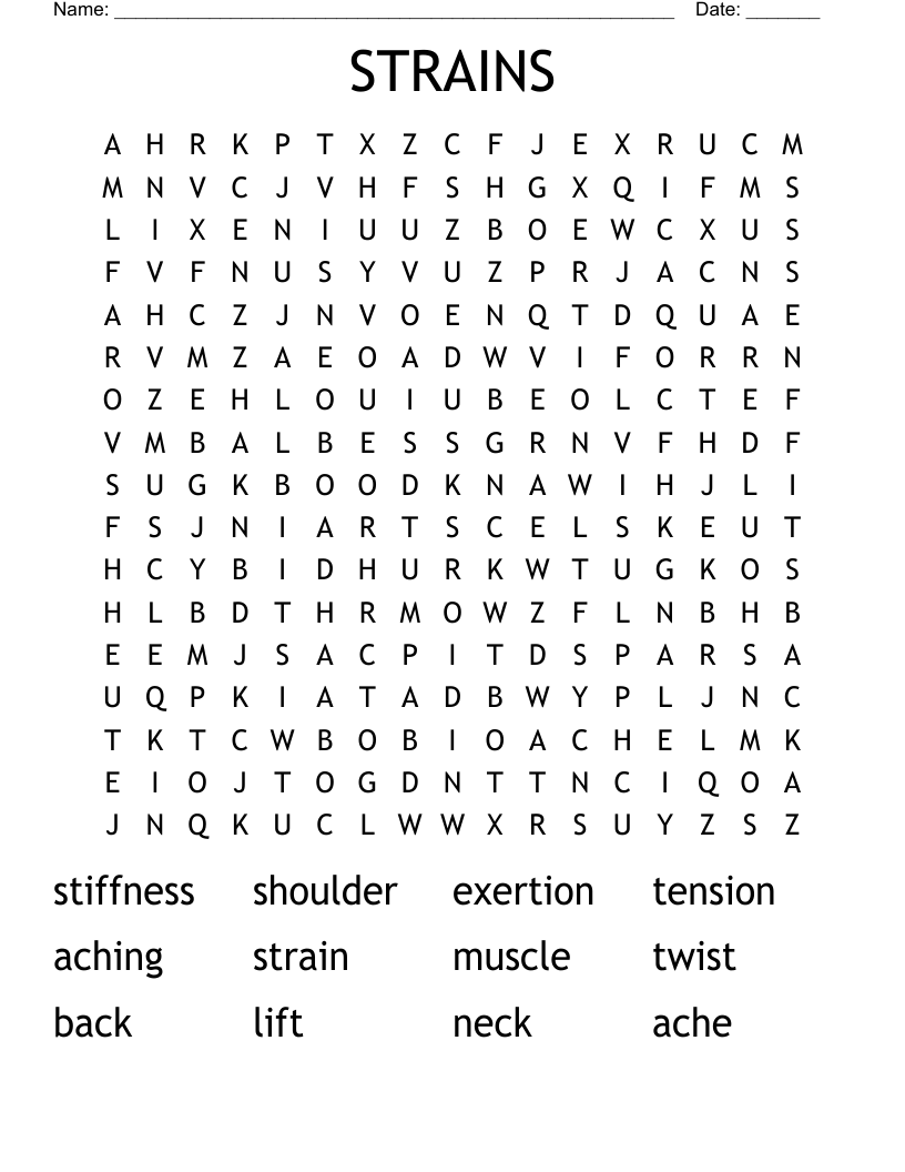 STRAINS Word Search