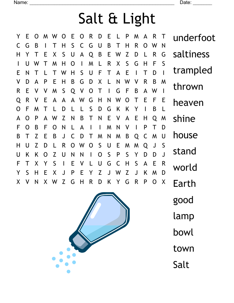 Salt & Light Word Search