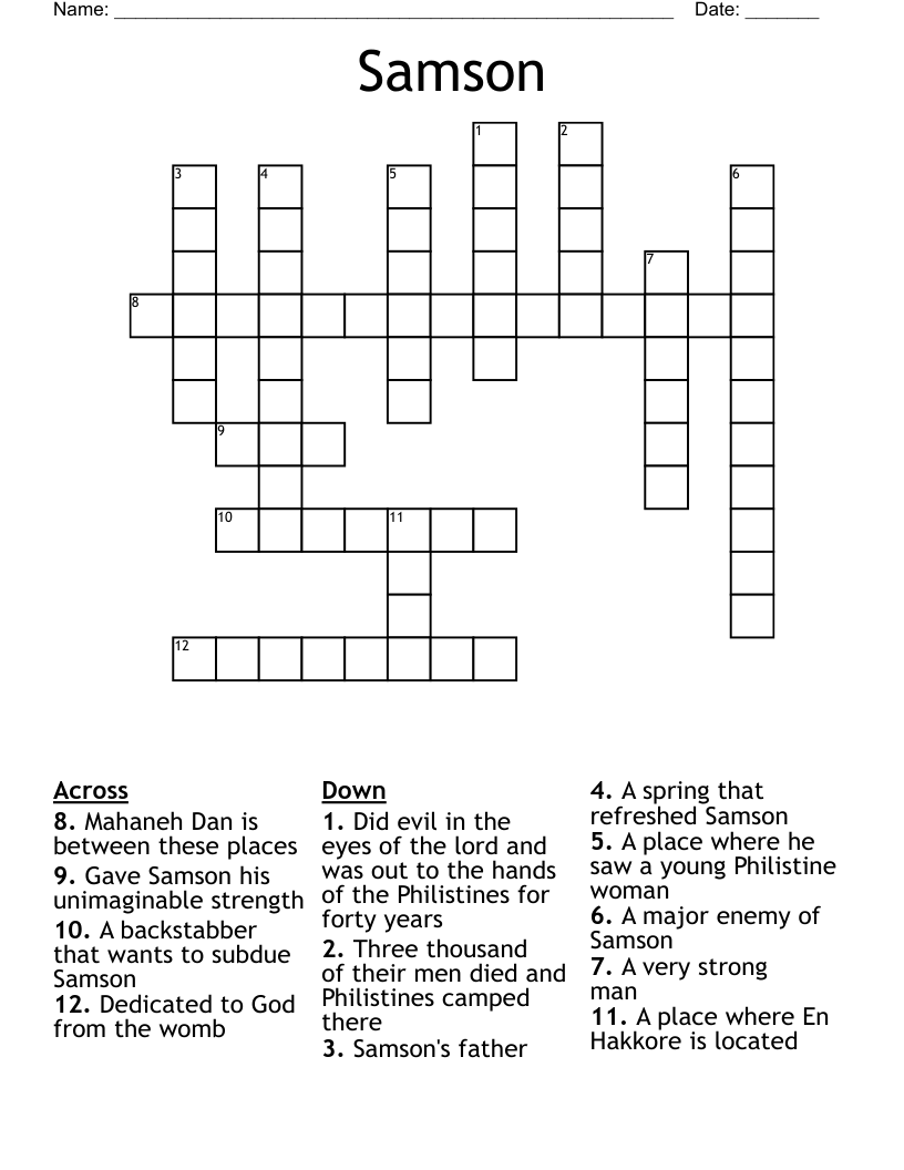 Samson Crossword