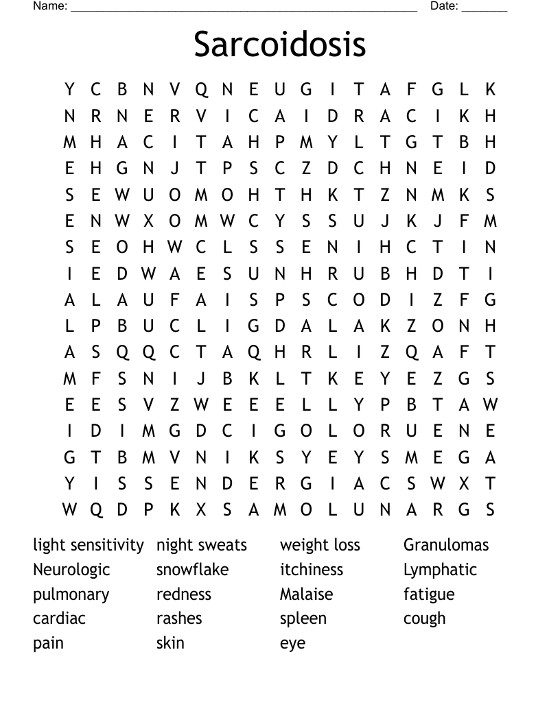Sarcoidosis  Word Search