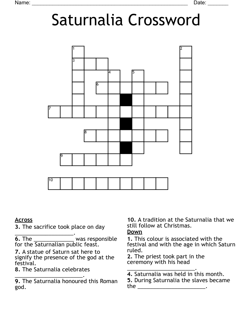 Saturnalia Crossword