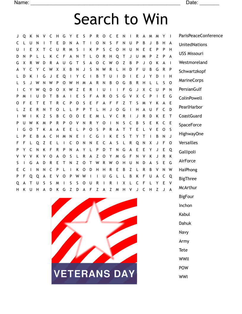 Search to Win Word Search