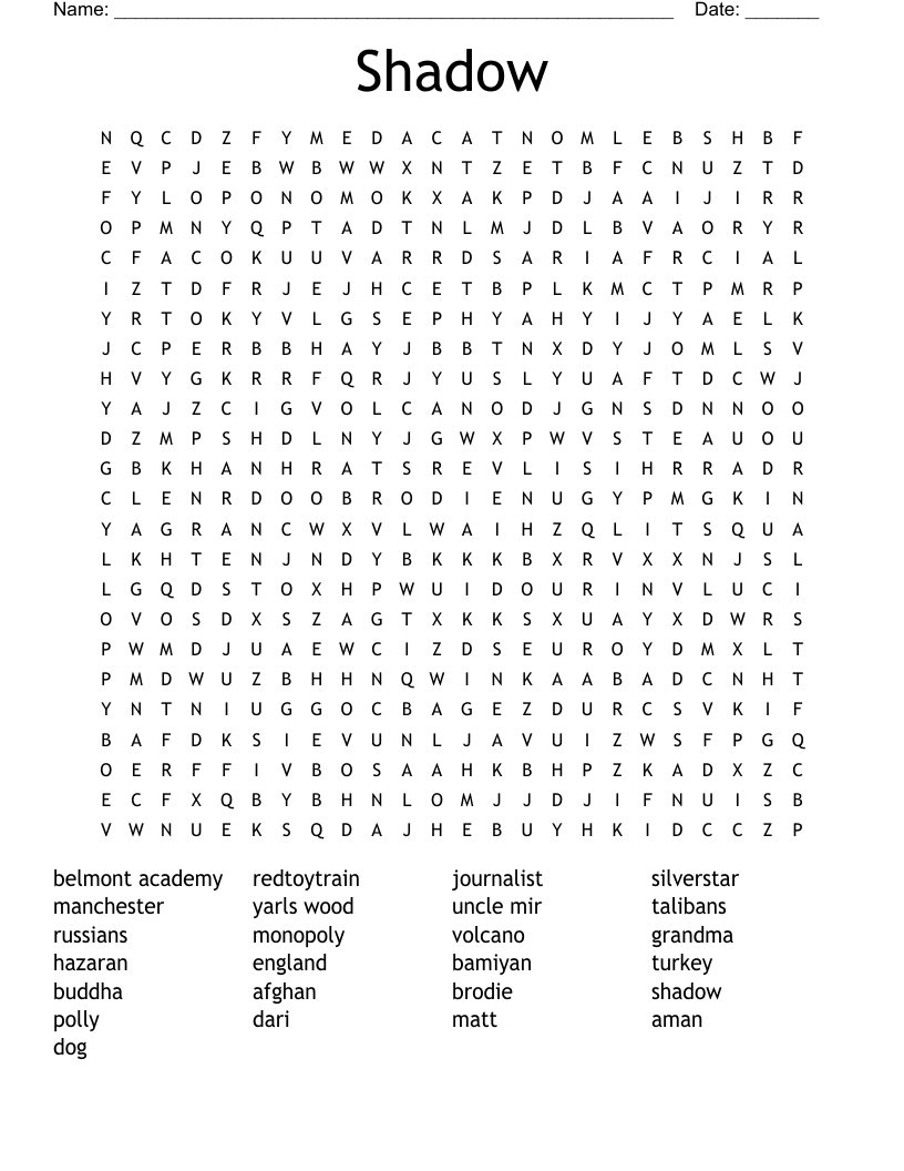 Shadow Word Search