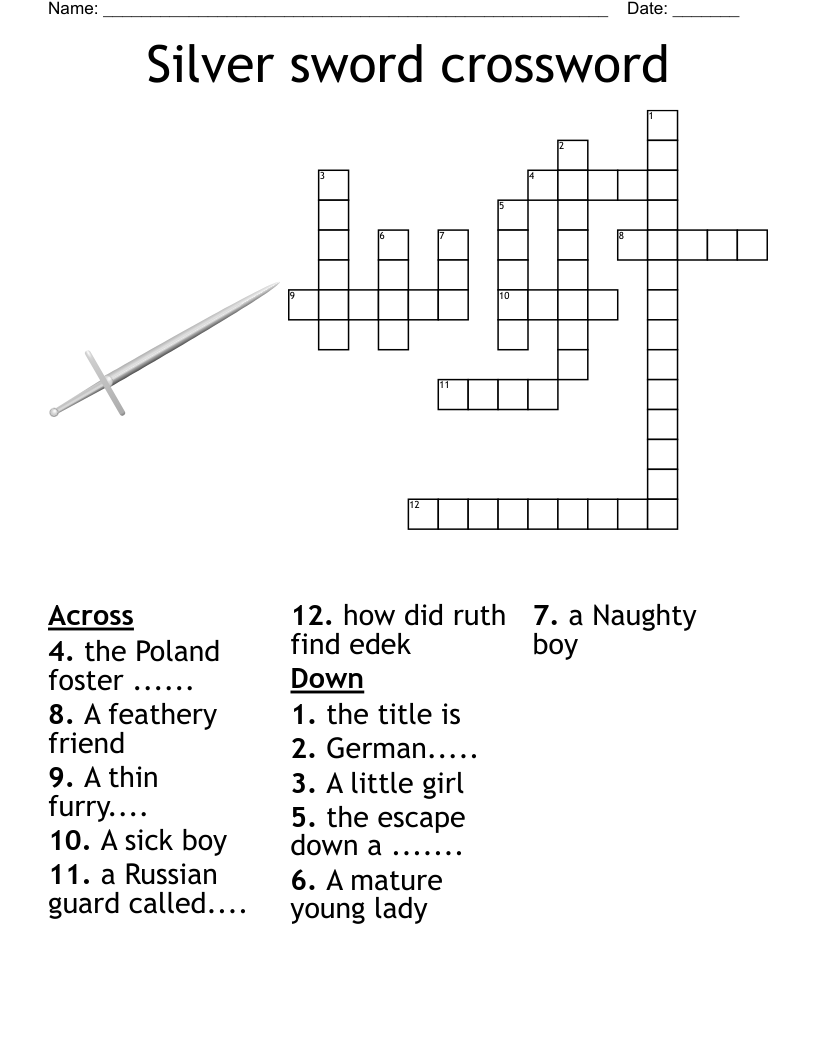 Silver sword crossword