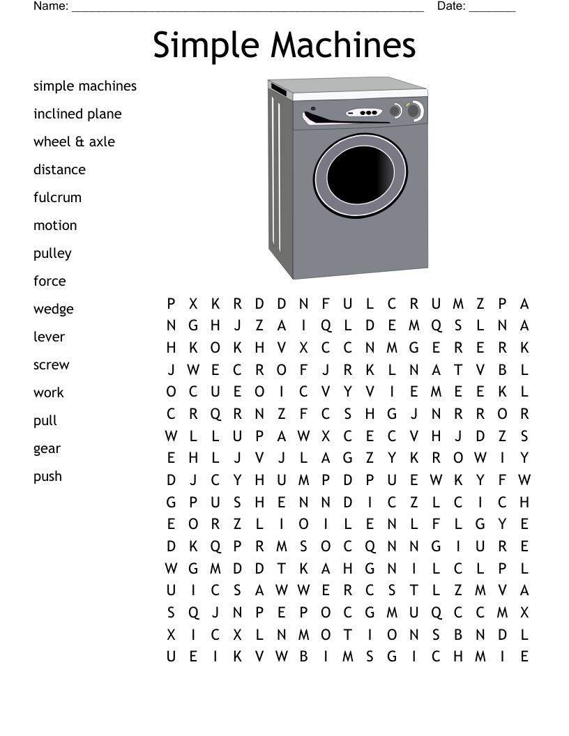 Simple Machines Word Search