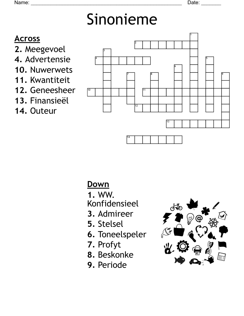 Sinonieme Crossword
