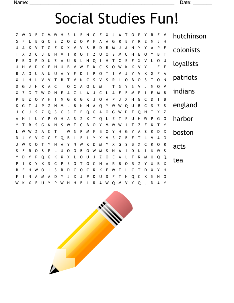 Social Studies Fun! Word Search
