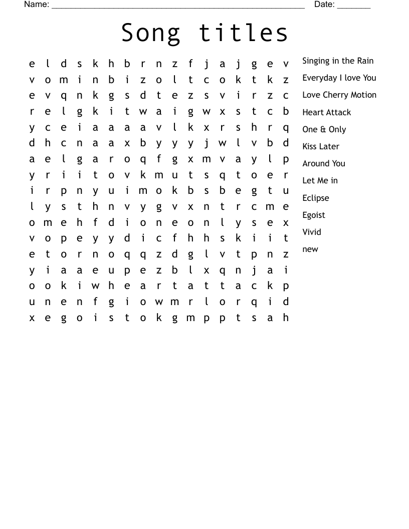 Song titles