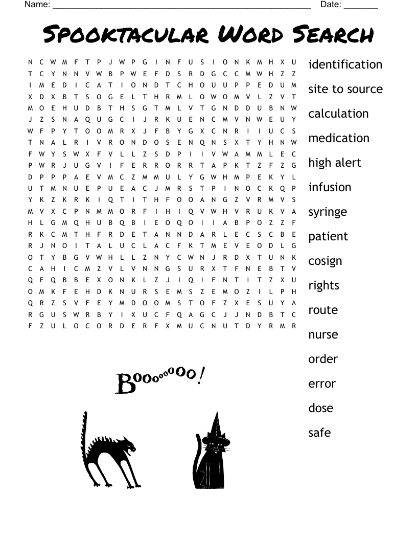 Spooktacular Word Search