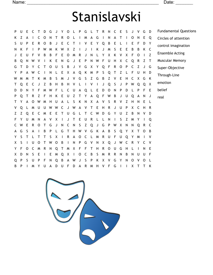Stanislavski Word Search