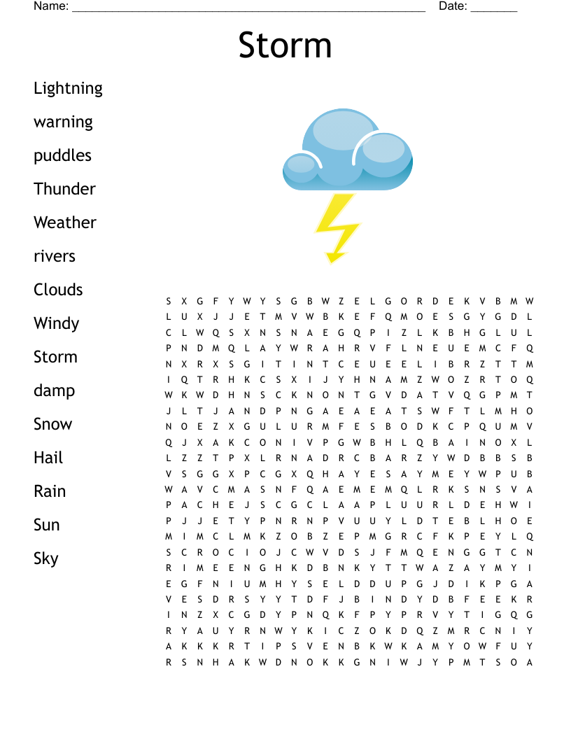 Storm Word Search