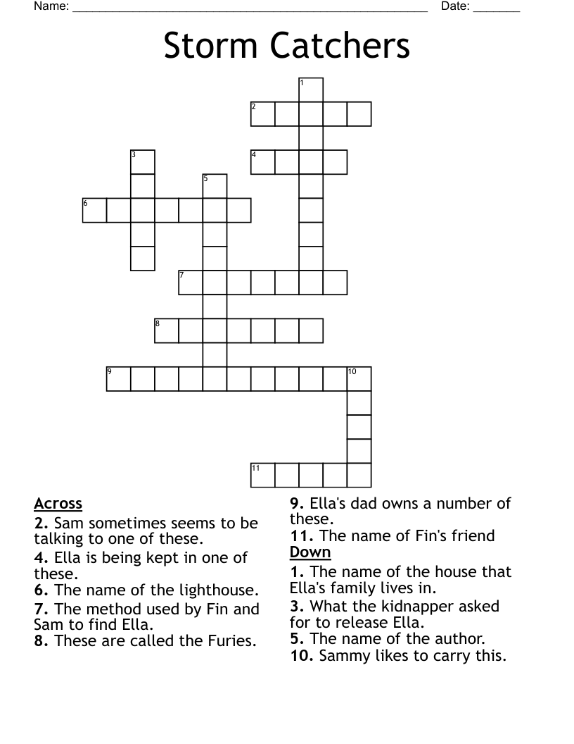 Storm Catchers Crossword