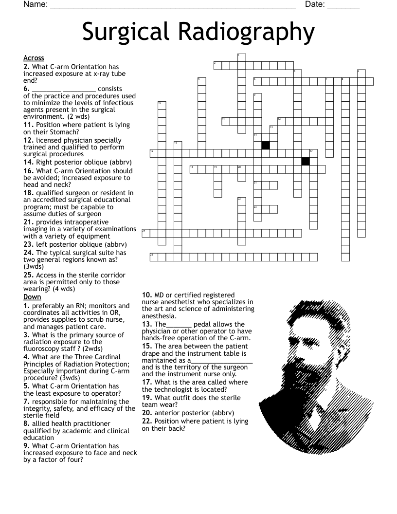 Surgical Radiography Crossword