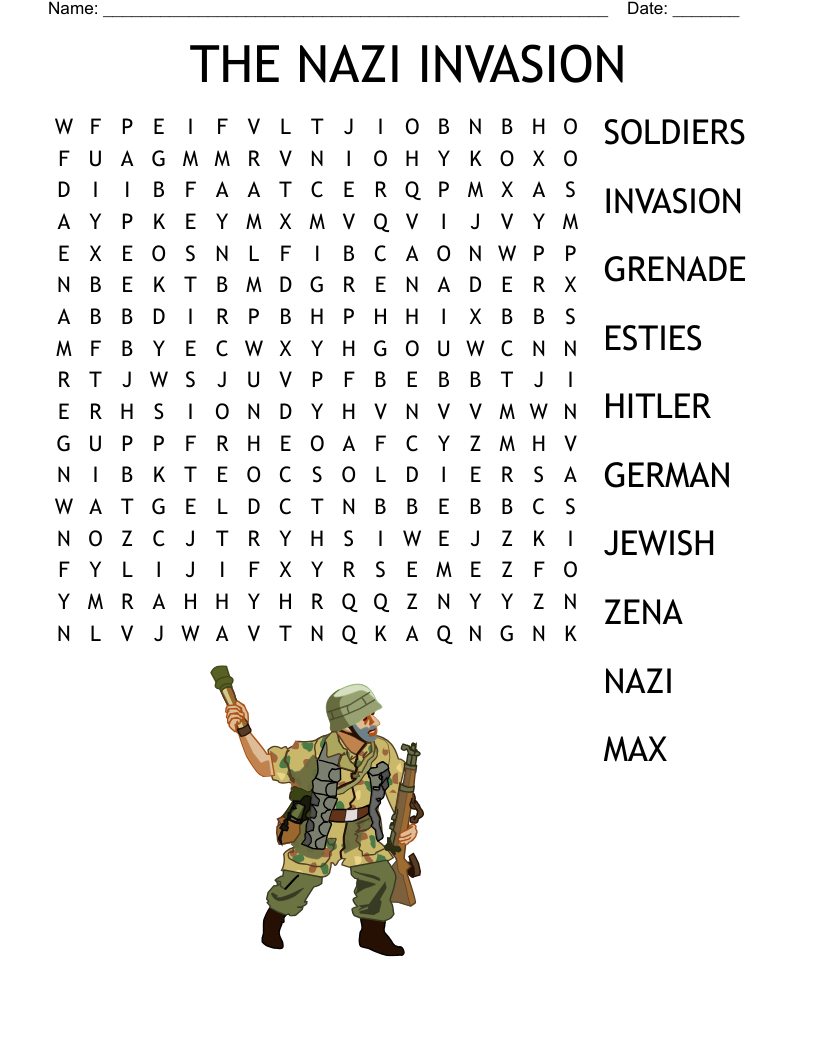 THE NAZI INVASION Word Search