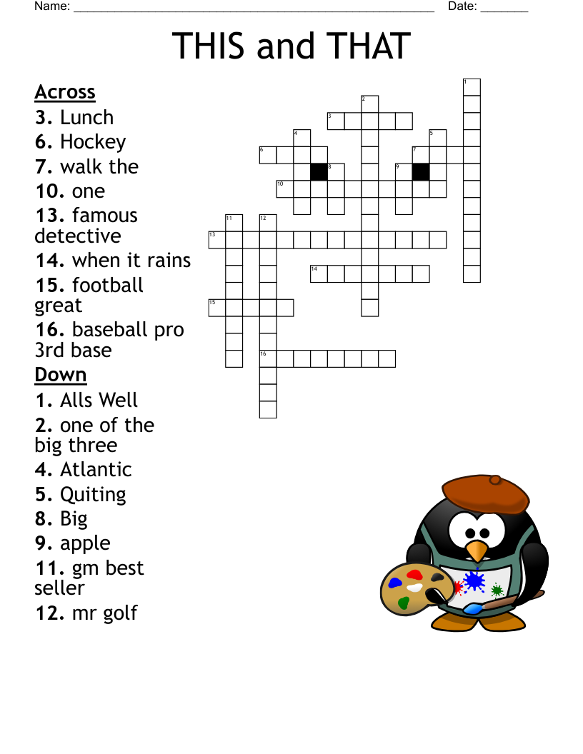 THIS and THAT Crossword