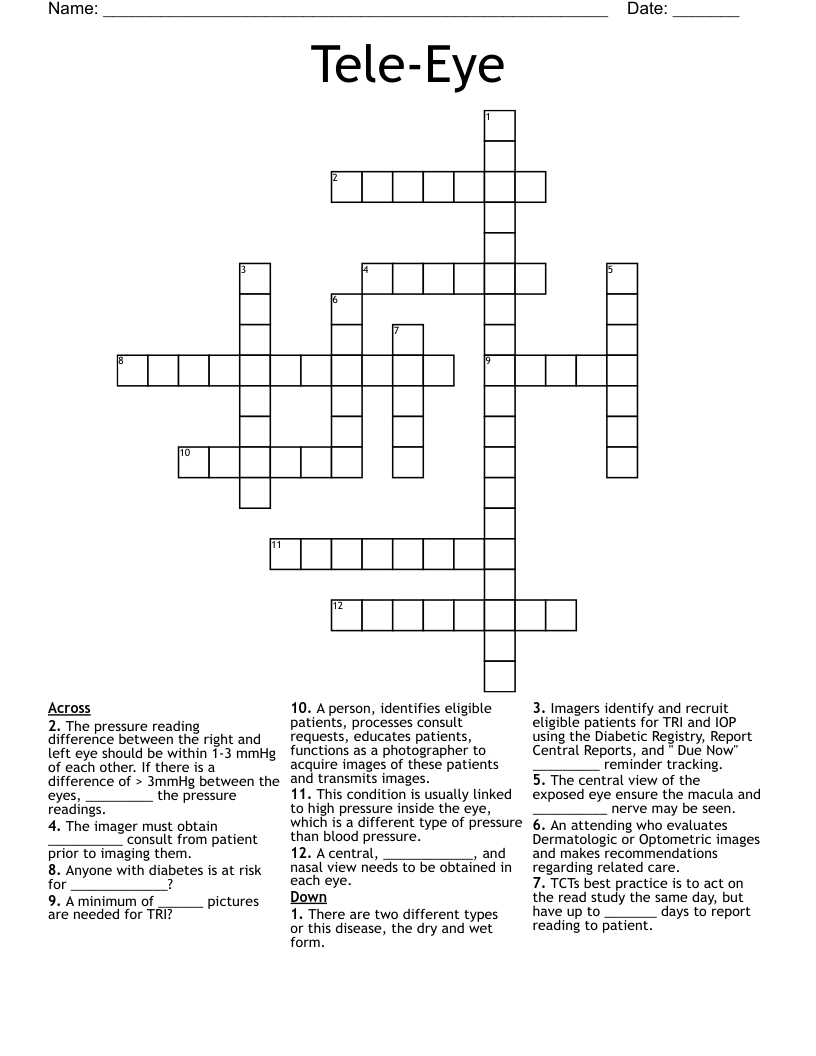 Tele-Eye Crossword
