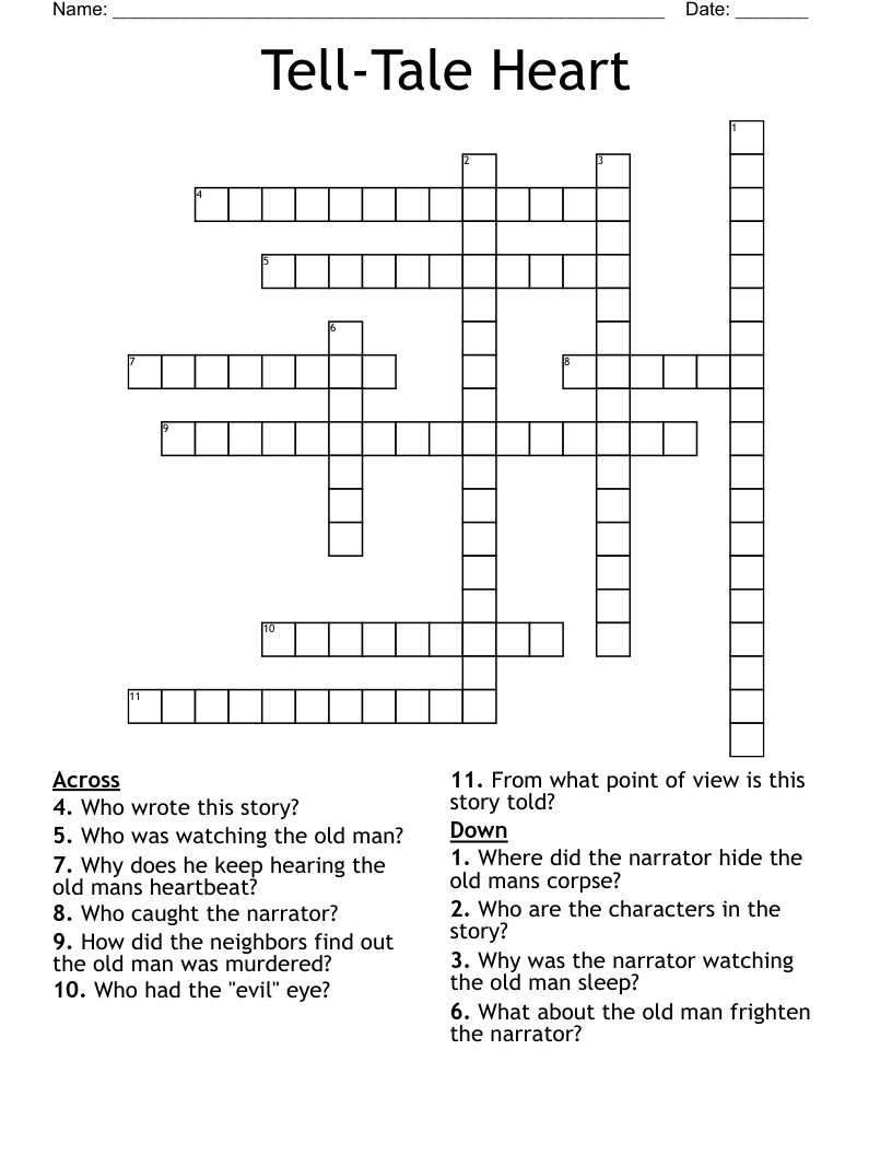 Tell-Tale Heart Crossword