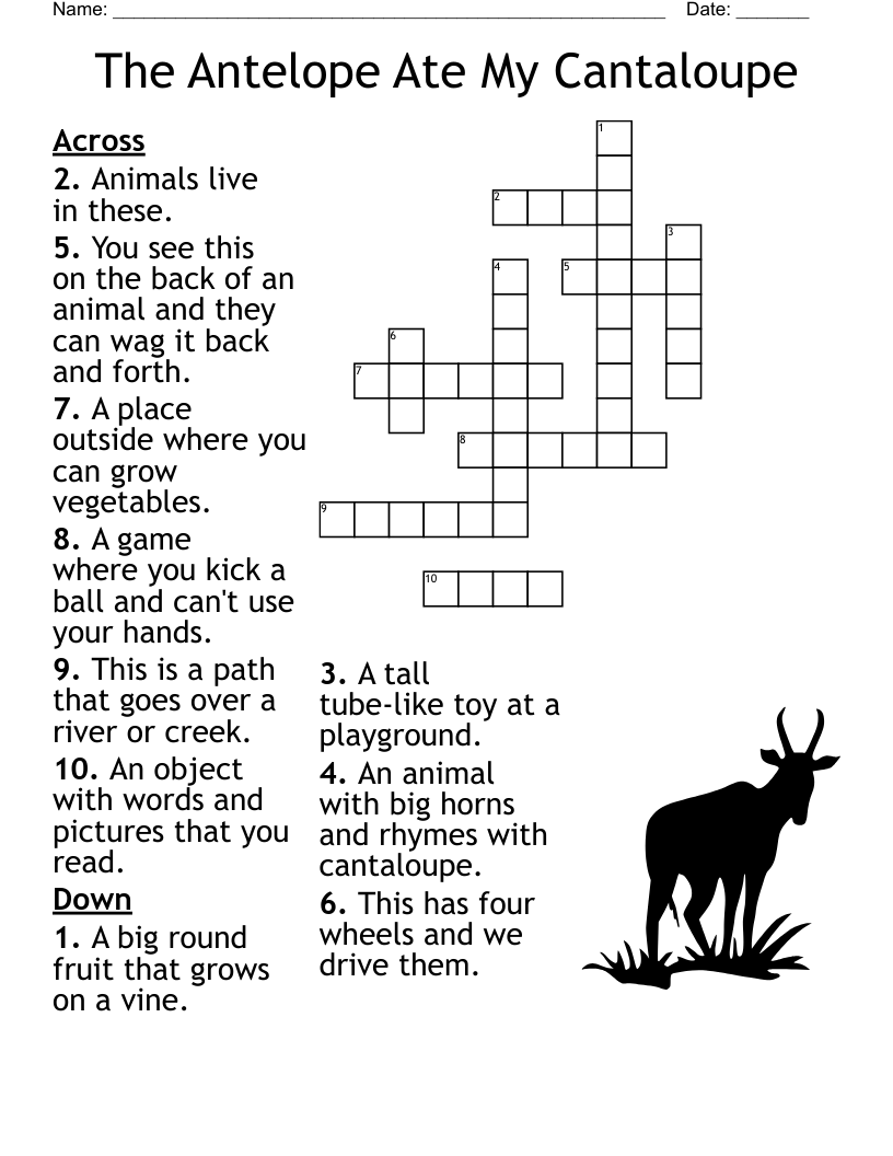 The Antelope Ate My Cantaloupe Crossword