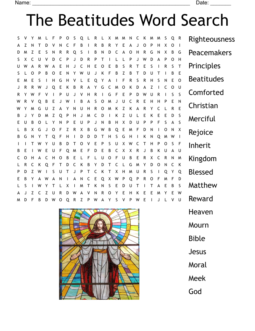 The Beatitudes Word Search