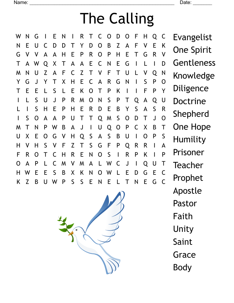 The Calling Word Search