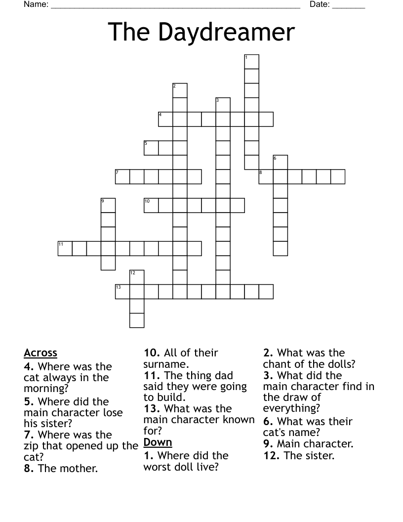 The Daydreamer Crossword