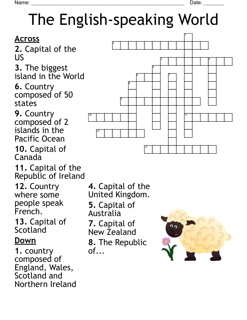 The English-speaking World Crossword