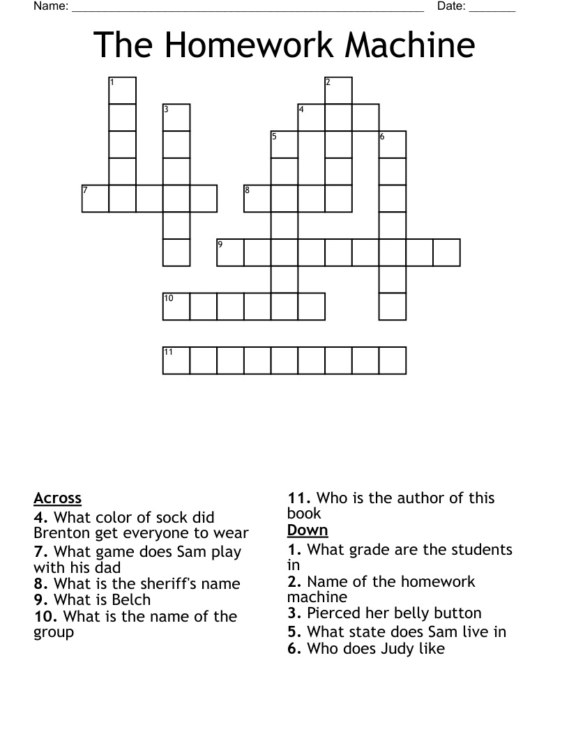 The Homework Machine Crossword