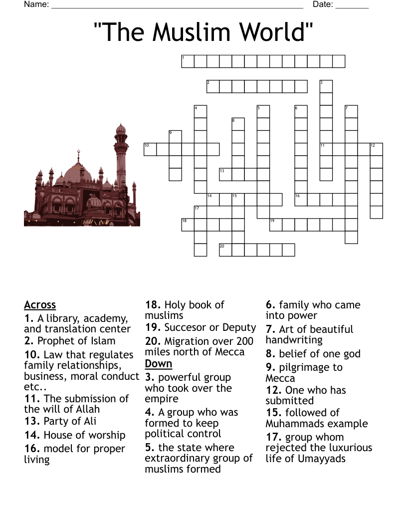 "The Muslim World" Crossword