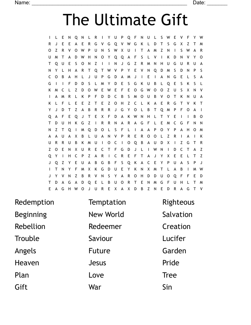 The Ultimate Gift Word Search