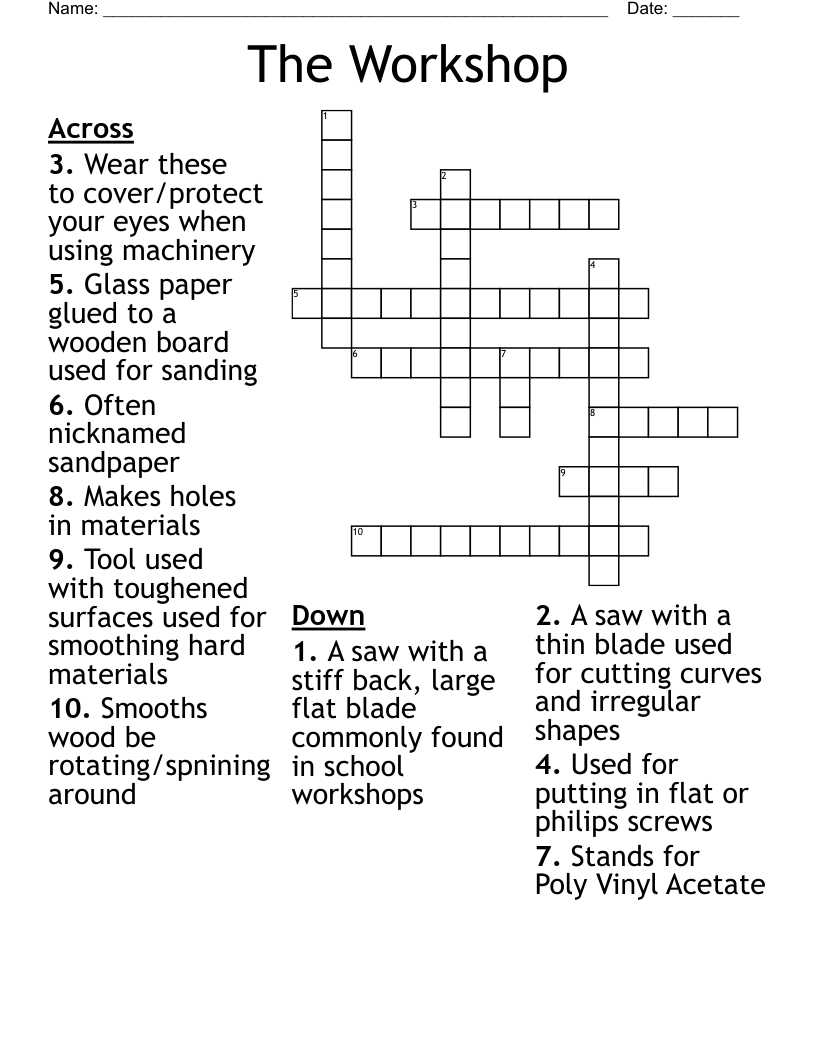The Workshop Crossword
