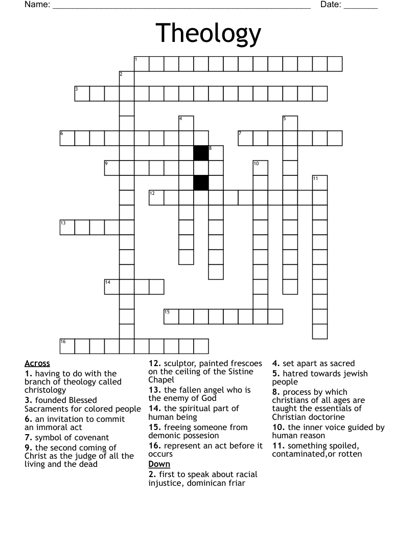 Theology  Crossword