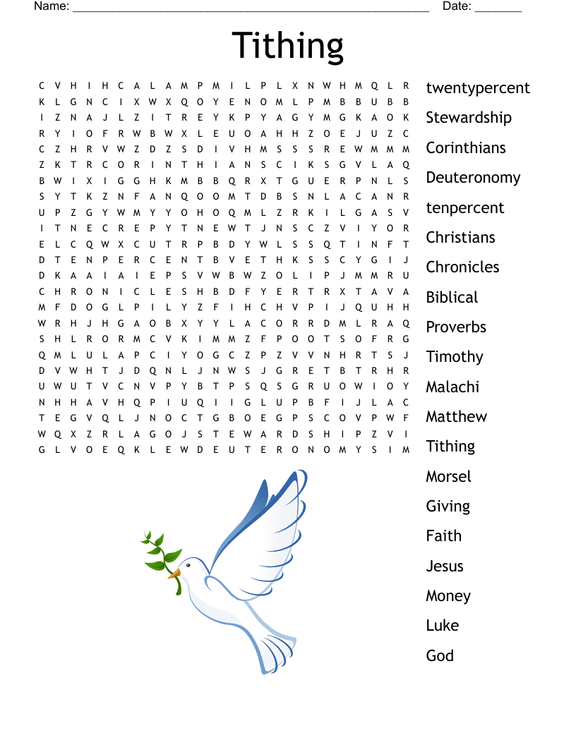 Tithing Word Search