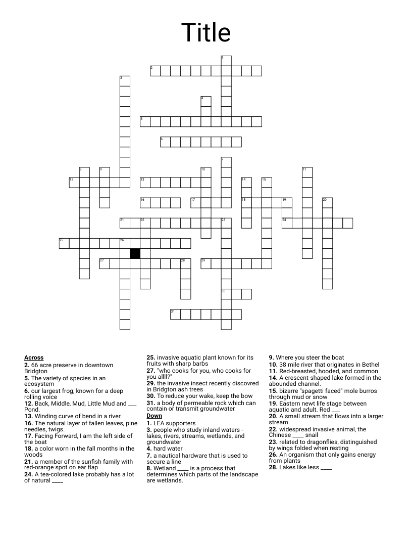 Title Crossword