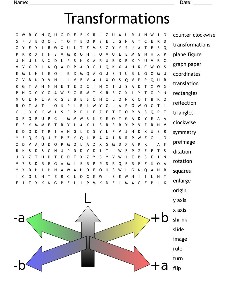 Transformations Word Search