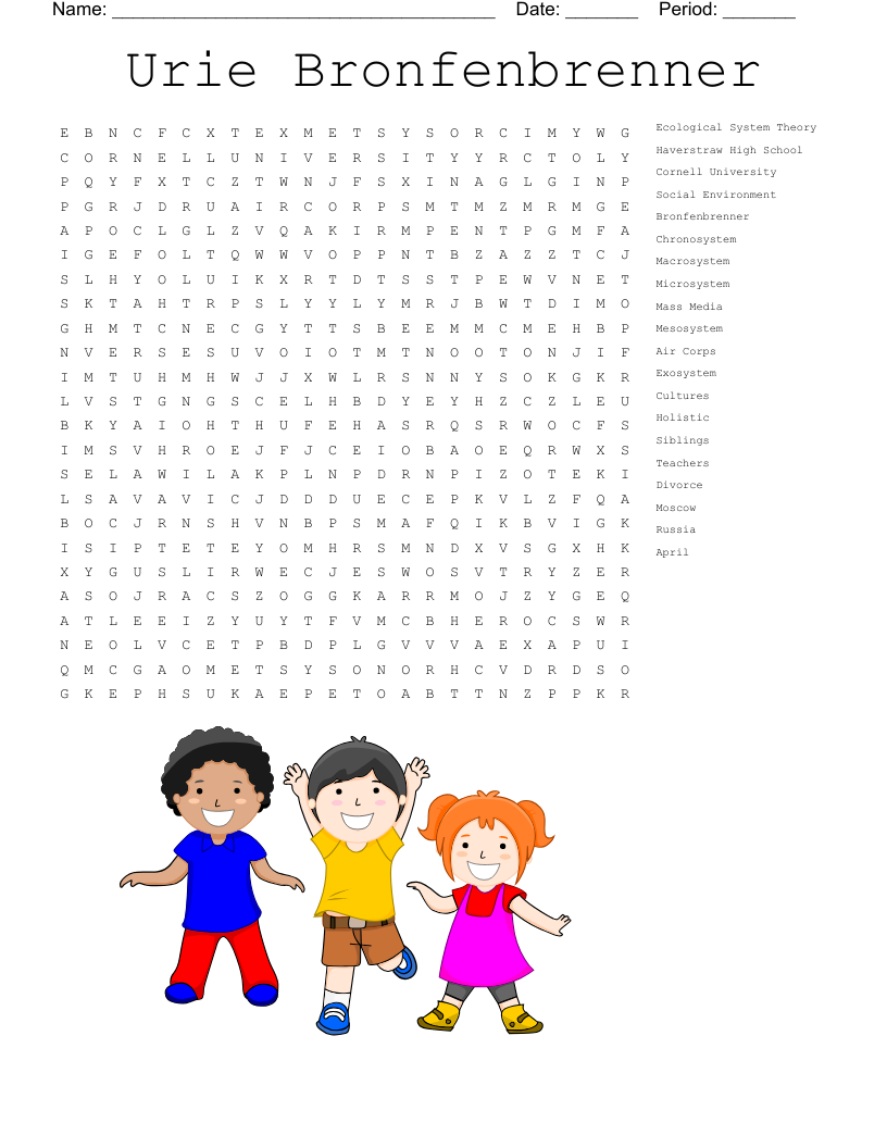 Urie Bronfenbrenner Word Search