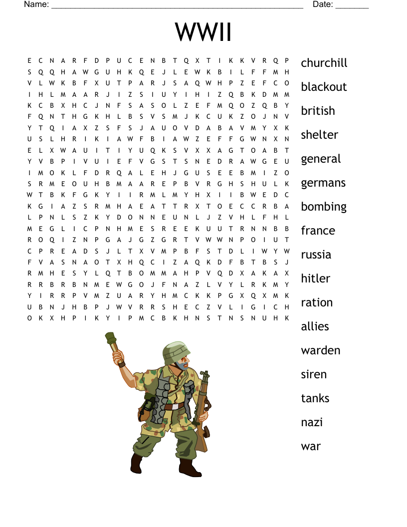 WWII Word Search