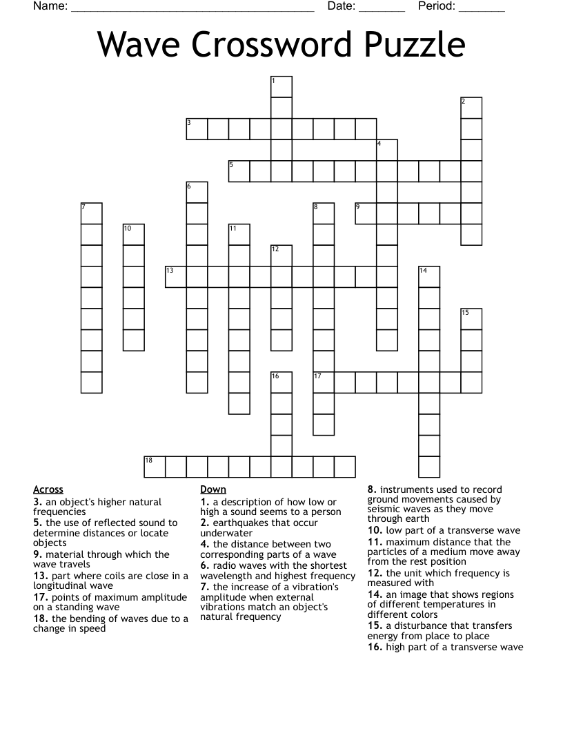 Wave Crossword Puzzle