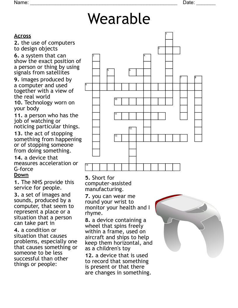 Wearable Crossword
