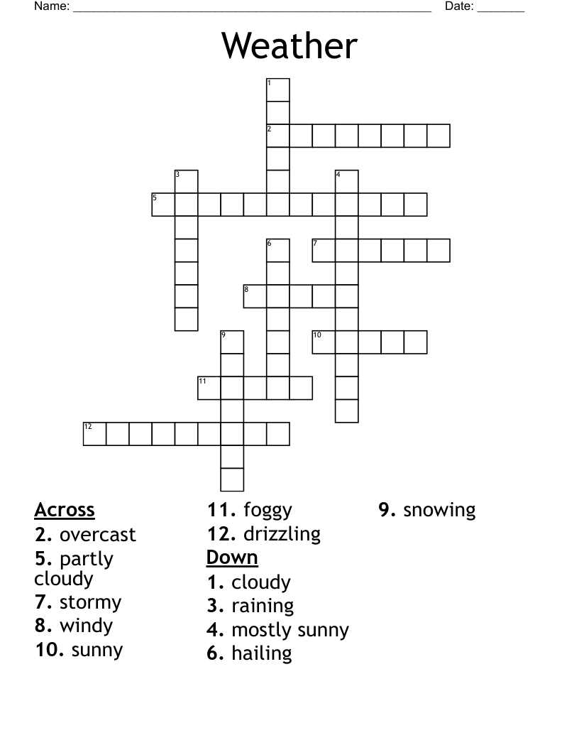 Weather Crossword