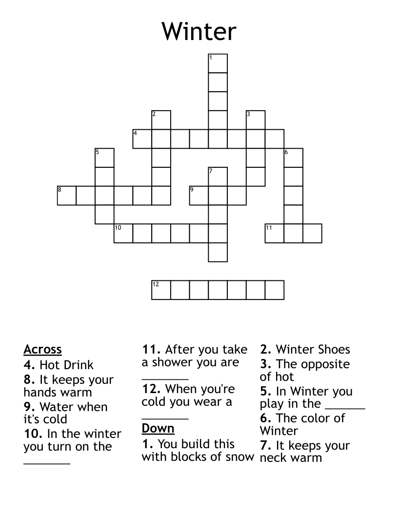 Winter Crossword