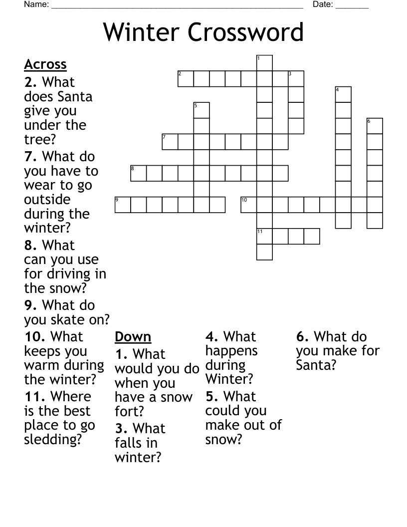 Winter Crossword