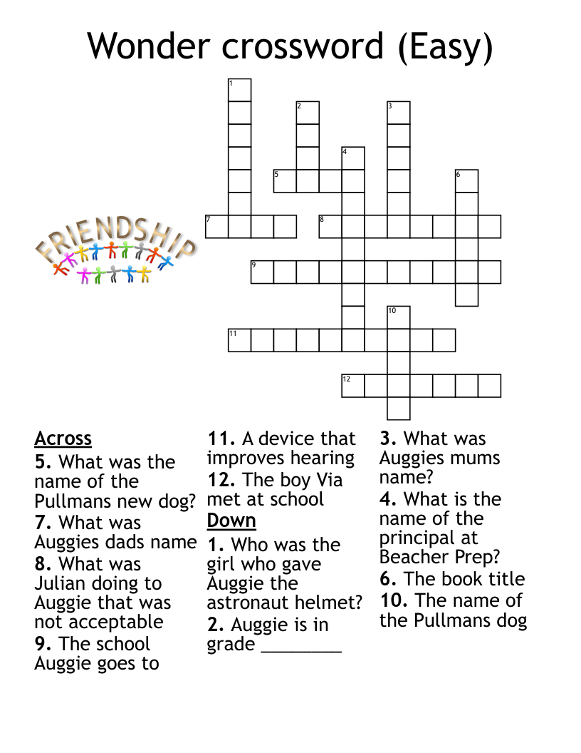 Wonder crossword (Easy)