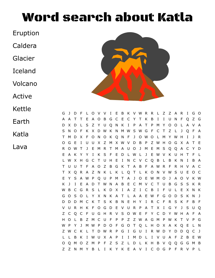 Word search about Katla